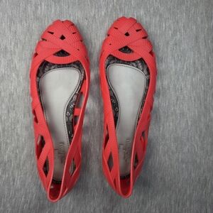 Melissa X Jason Wu Red Women's Jelly Flats Shoes Womens Size 7